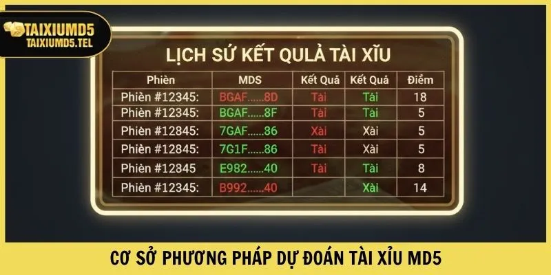 Cơ sở phương pháp dự đoán Tài Xỉu MD5